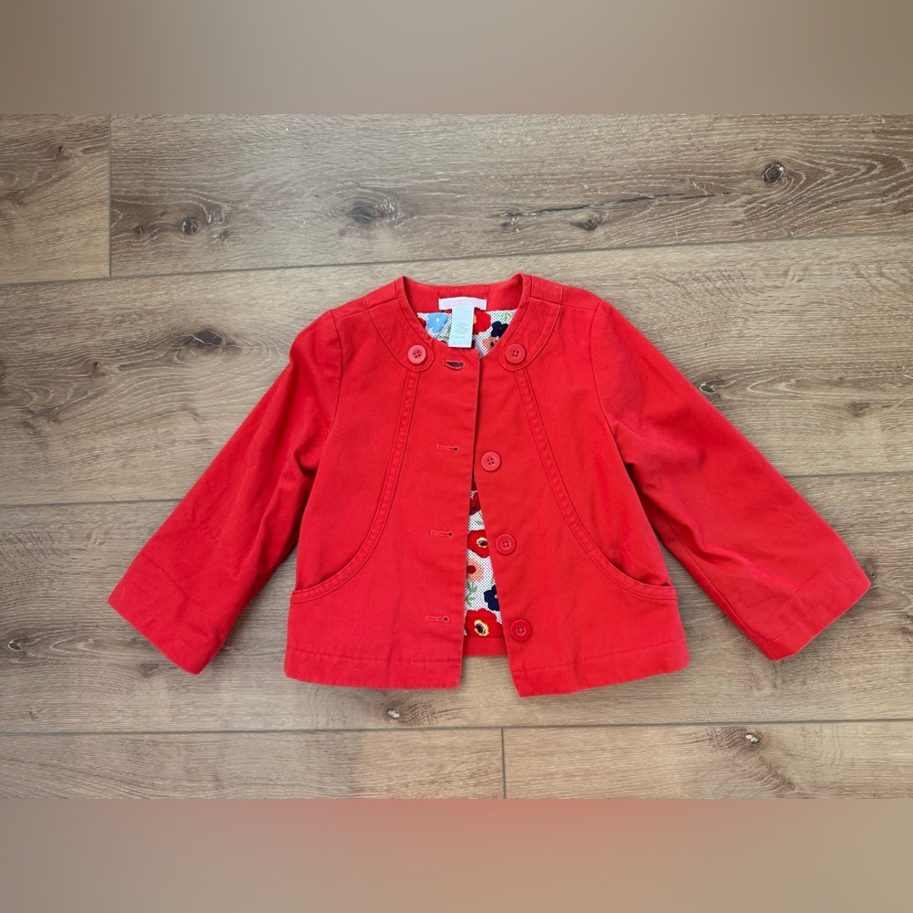 Janie and Jack Poppy Red Ladybug Jacket